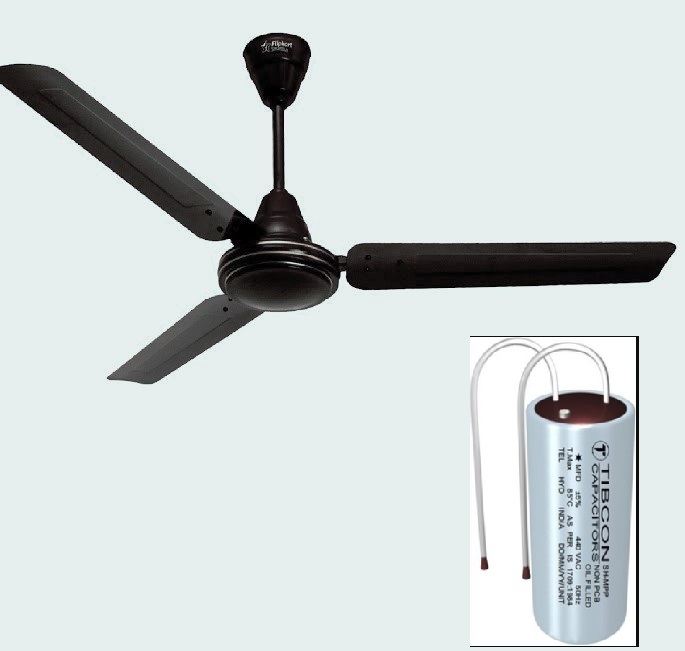 fan and capacitor
