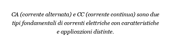 Qual è la differenza tra correnti AC e DC?