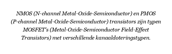 Verschil tussen NMOS PMOS- en CMOS-transistors?