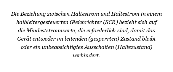 Welcher Zusammenhang besteht zwischen Haltestrom und Haltestrom?